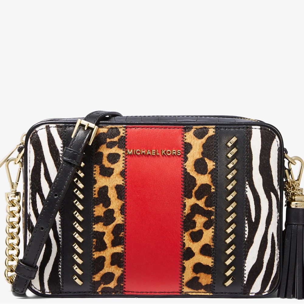 Jet Set Medium Calf Hair and Leather Camera Bag